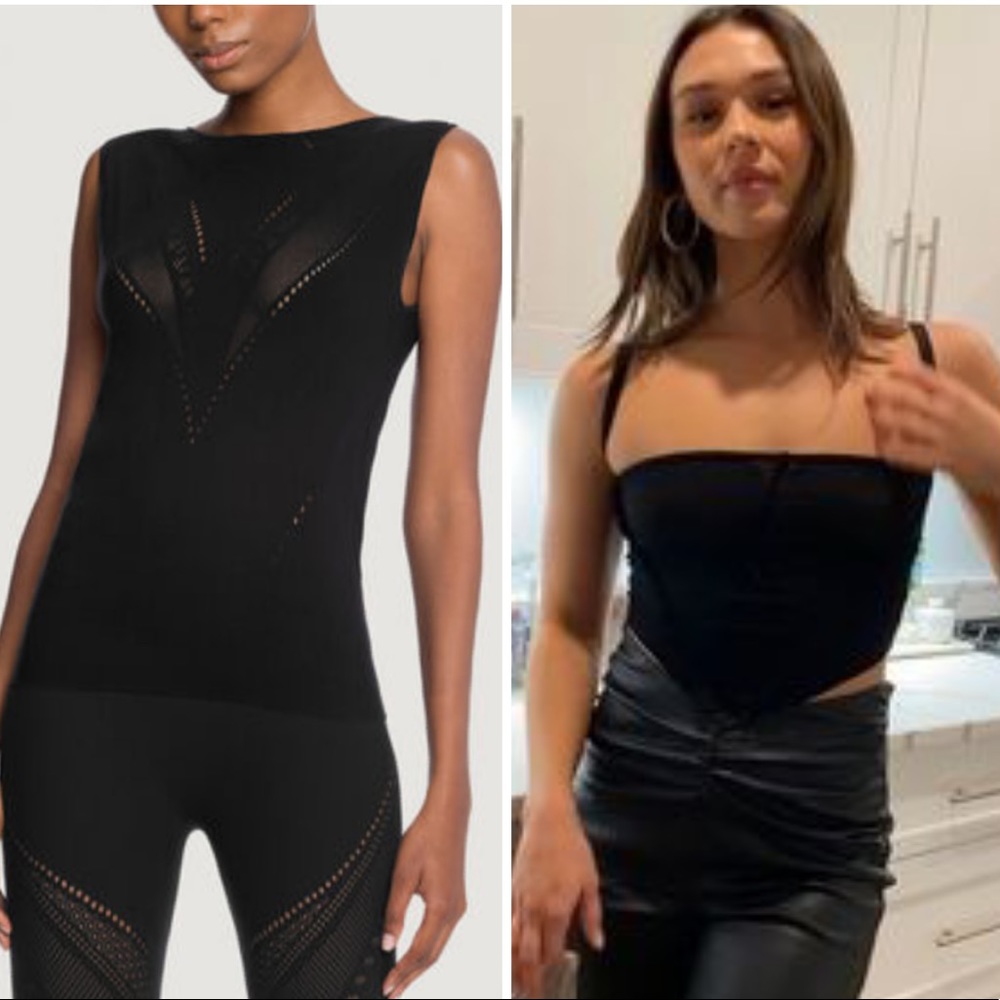 Armonie vintage sheer tank top